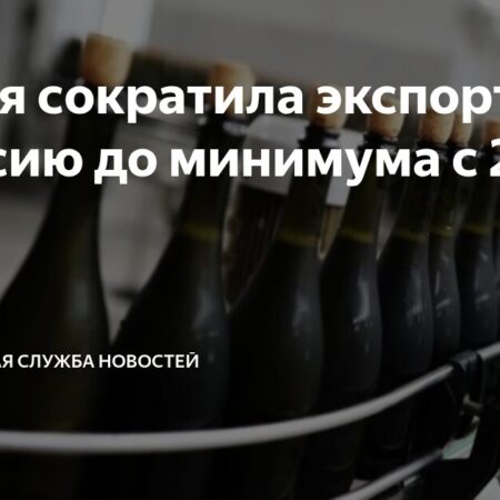Поставки грузинского вина в Россию достигли минимума с 2022 года