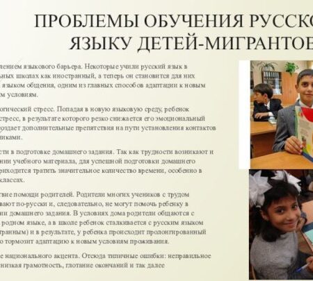 Образование детей мигрантов в России: Актуальные проблемы и пути их решения