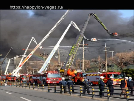 Пожар на заводе в Южной Корее унес жизни не менее 10 человек