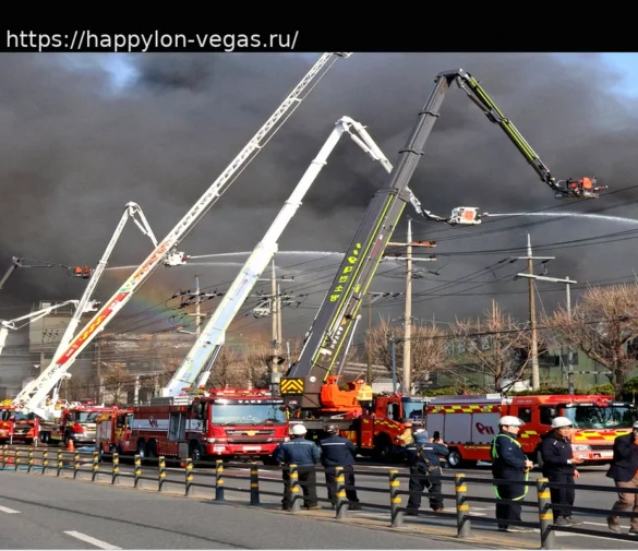 Пожар на заводе в Южной Корее унес жизни не менее 10 человек